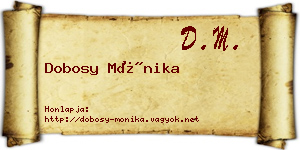 Dobosy Mónika névjegykártya