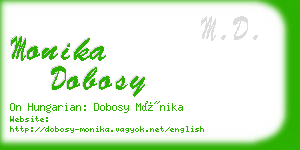 monika dobosy business card